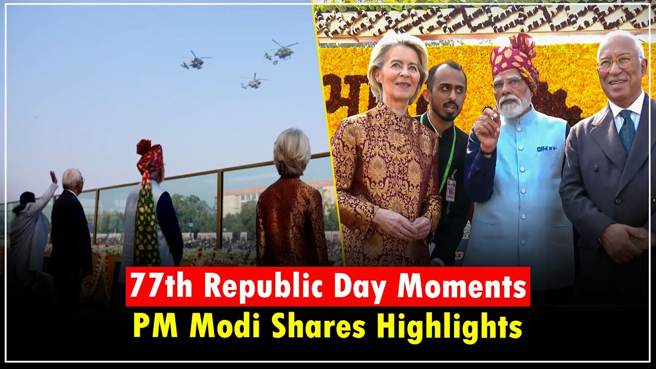 PM Modi shares amazing moments from 77th Republic Day celebrations. Watch