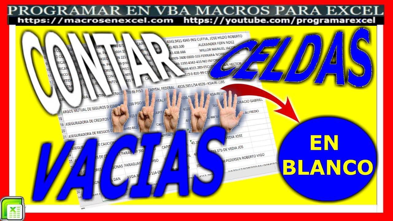 140 🔴 Como CONTAR 🔥 CELDAS en BLANCO o VACIAS con WorksheetFunction en EXCEL VBA