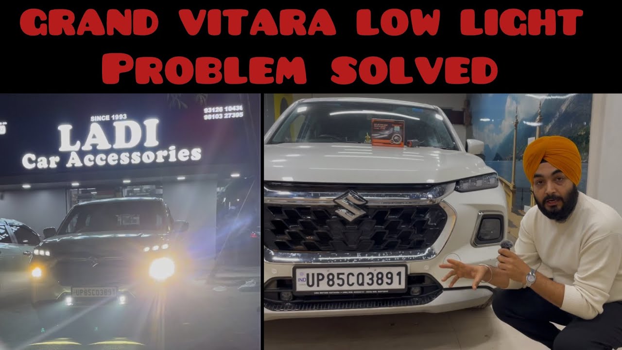 PERFECT SOLUTION FOR EVERY GRAND VITARA LOW LIGHT PROBLEM✅AOZOOM HEAD LIGHT LED✅AOZOOM PROJECTOR✅
