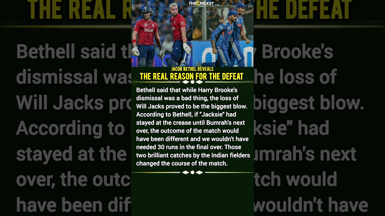 Jacob Bethel reveals the real reason for the defeat #t20worldcup