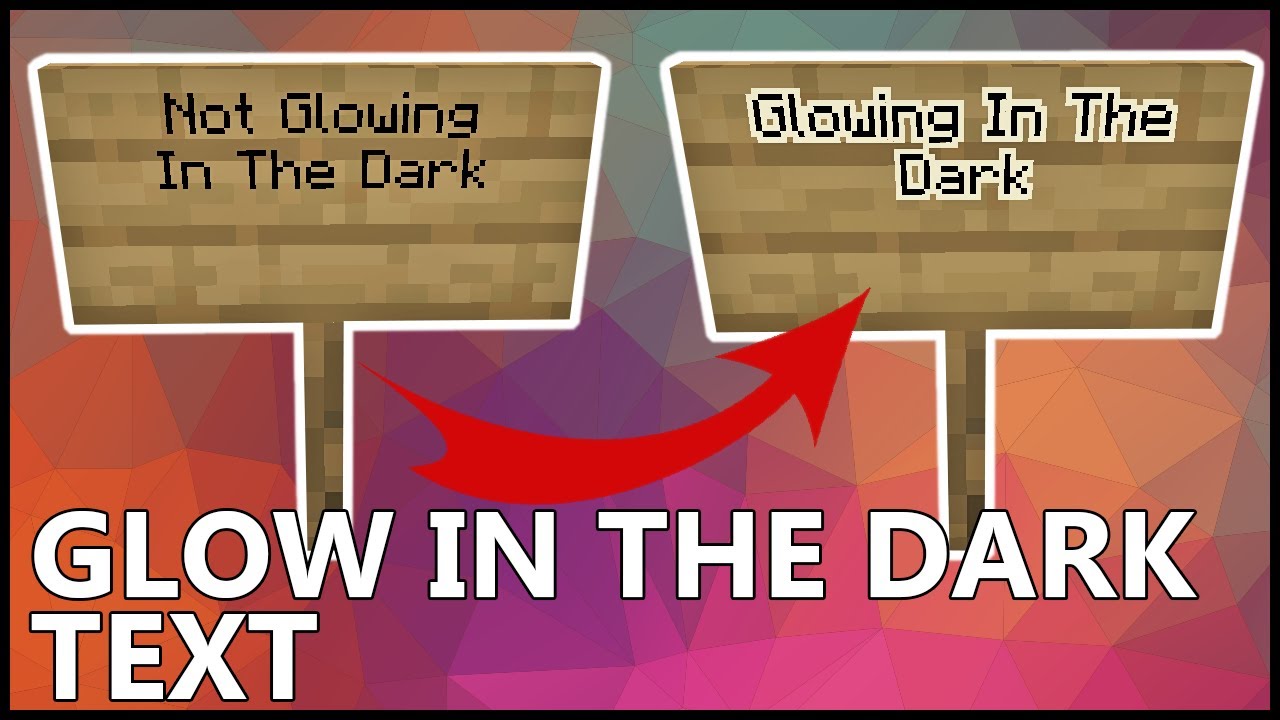 How To Make SIGNS GLOW IN THE DARK In MINECRAFT