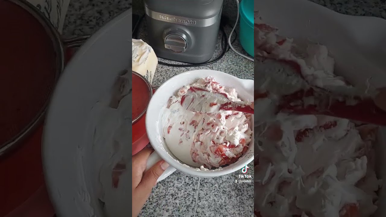 Relleno de FRESAS con crema para pasteles 🍓🎂🍰