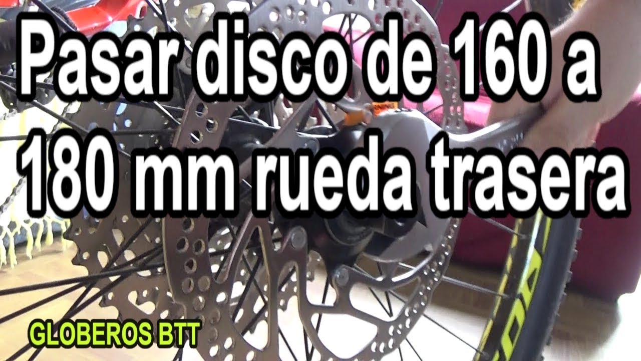 Cambiar disco de freno centerlock de 160 mm a 180 mm trasero Shimano | GLOBEROS BTT