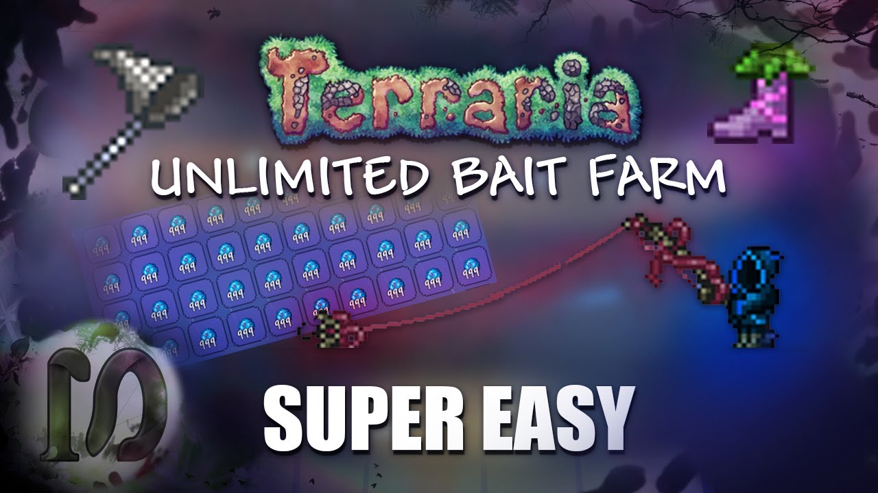 Terraria 1.3.5 - UNLIMITED BAIT FARM - BEST METHOD in pre-hardmode!