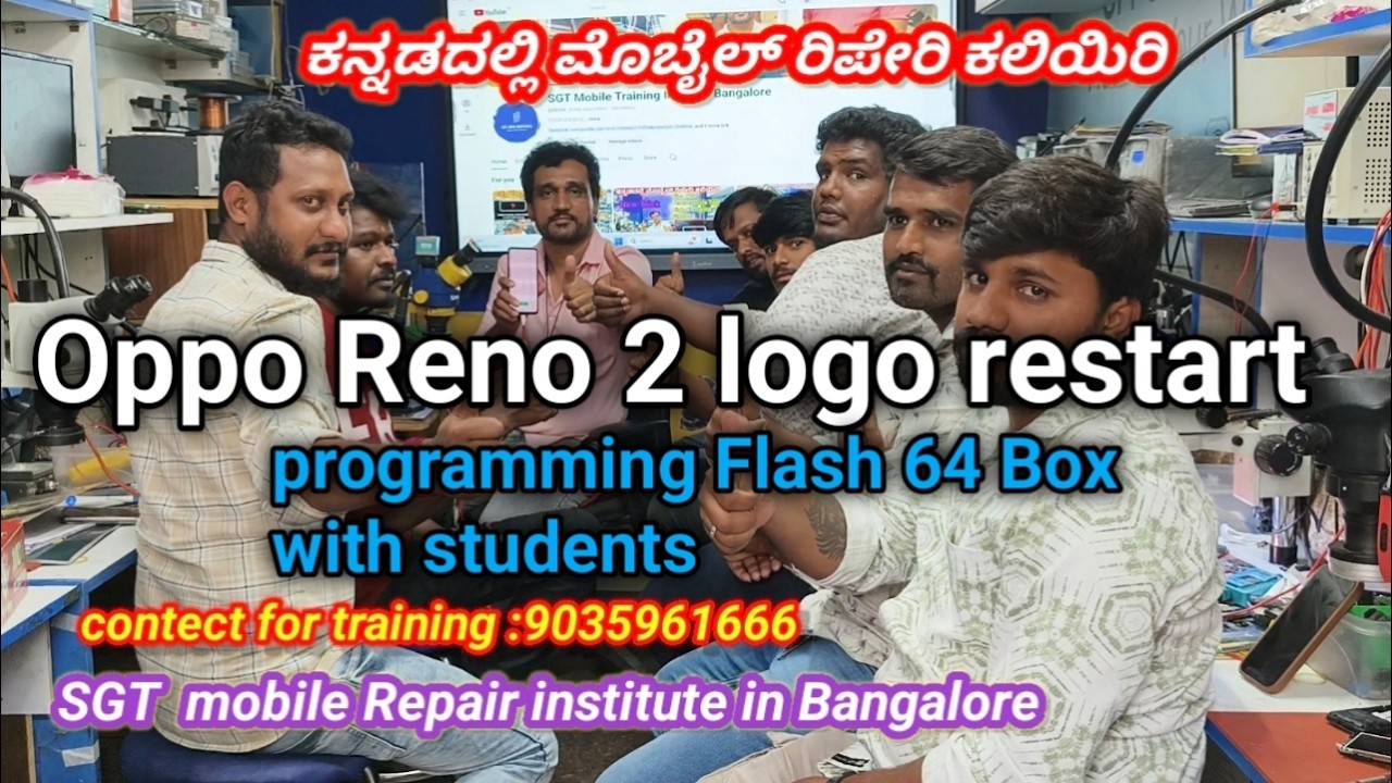 mobile repair & tinning institute in Bangalore \ Oppo reno 2 logo restart
