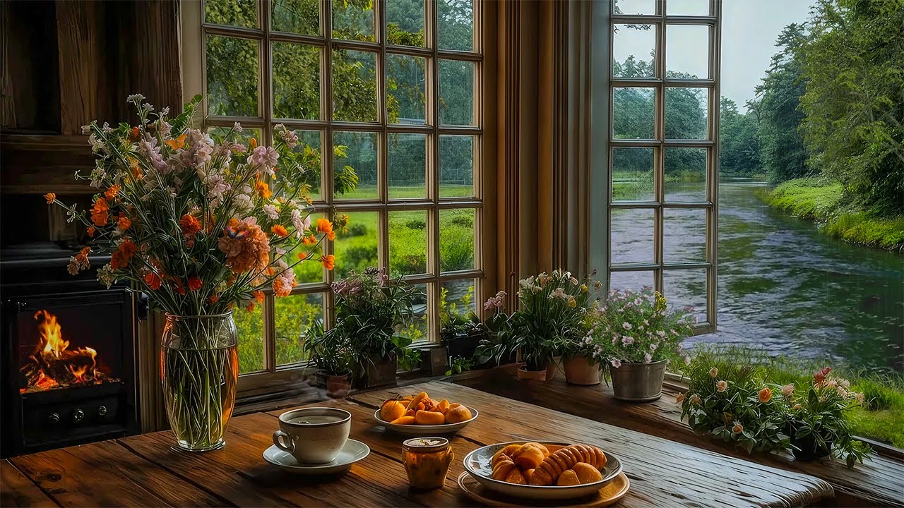 A Peaceful Rainy Morning In The Countryside 🌿 Gentle Rain, Flowing Water And Birdsong Heal The Soul