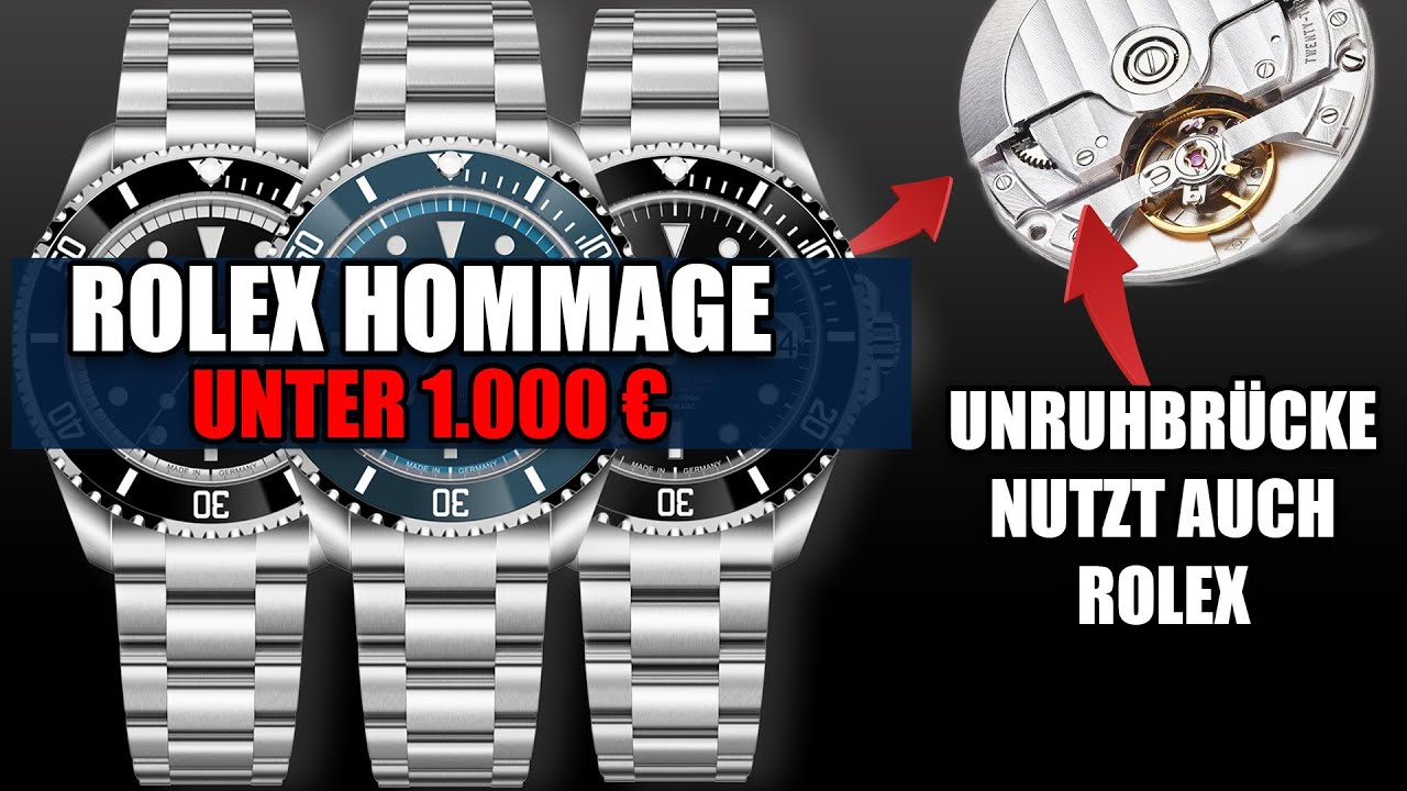 Hochwertige Taucheruhr unter 900 Euro: Mit Unruhbr&uuml;cke! Einzigartig in dieser Preisklasse