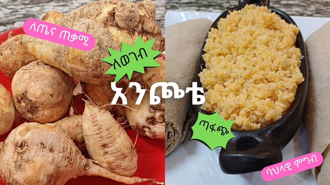 አንጮቴ | የኦሮሞ ባህላዊ ምግብ | ወገብ ለመጠገን | Anchote | Ethiopian food | Good for spine health