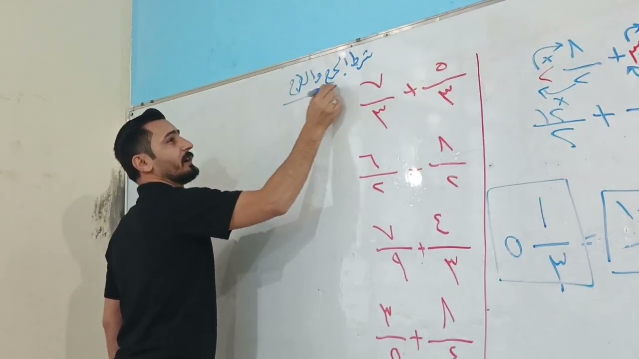 مراجعه في أساسيات الكسور ( انواع الكسور ، جمع و طرح الكسور ) 