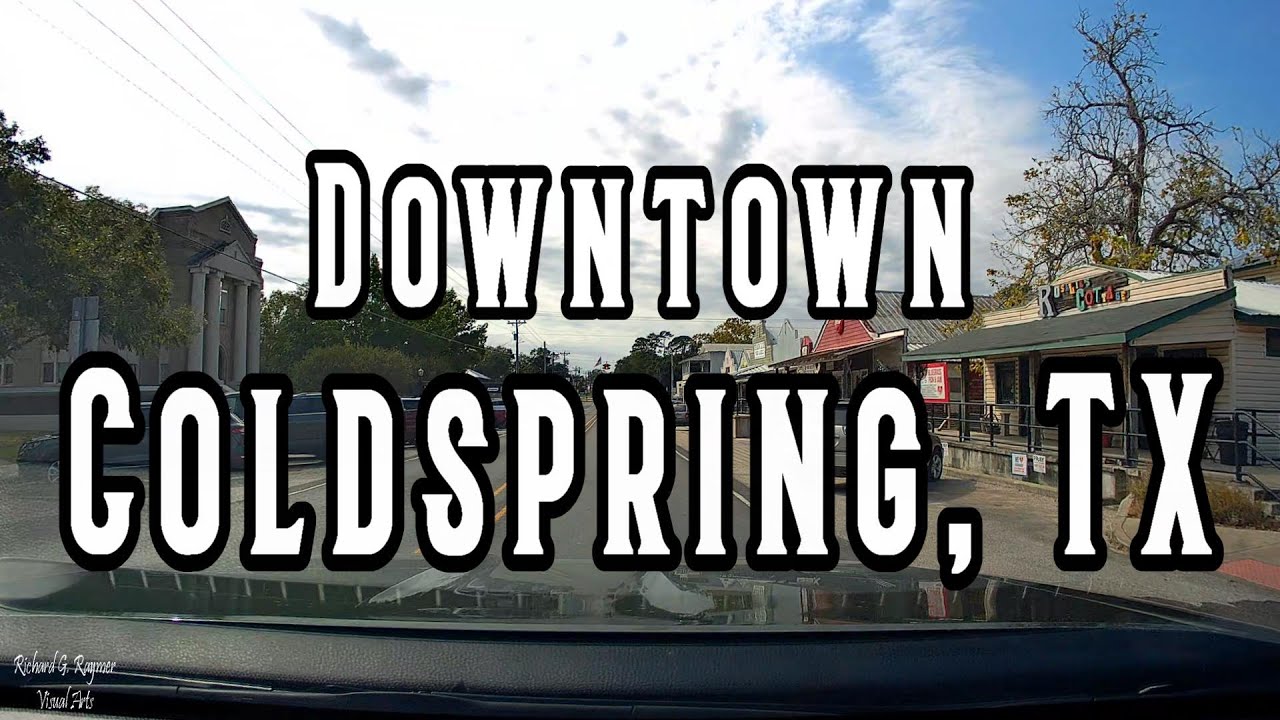 Driving Downtown Coldspring, TX (Dash Cam)