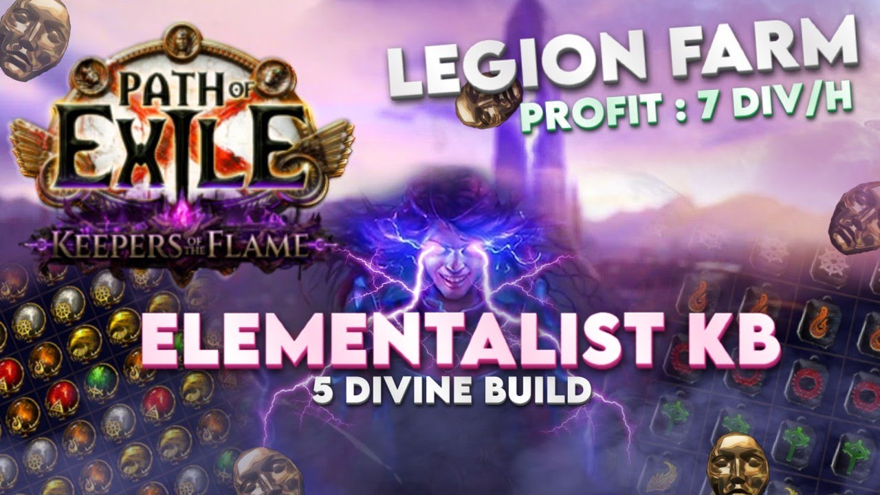 5 WAY ELEMENTALIST ❘ LEGION FARM   3.27 ❘ Path of Exile ❘ Kite_Poe