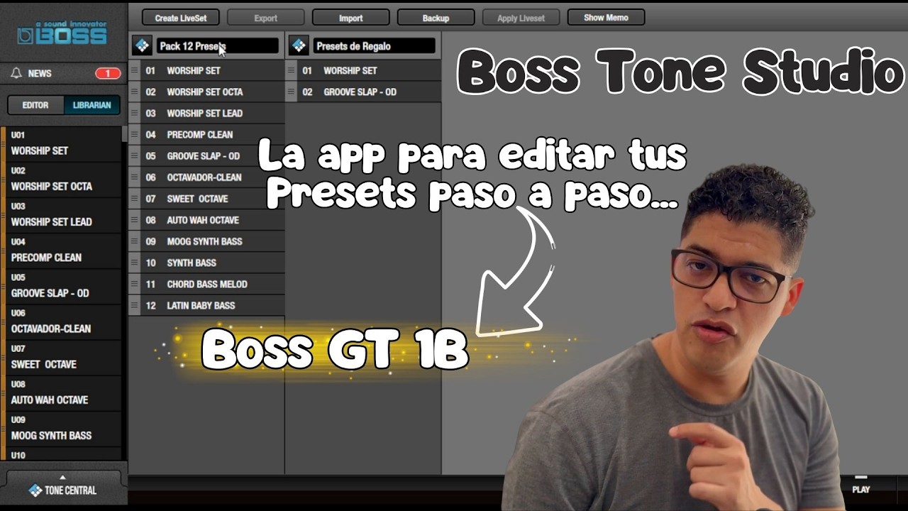 Cómo Cargar Presets externos en tu BOSS GT1B 🎸🎛️ en 5 min ⏳