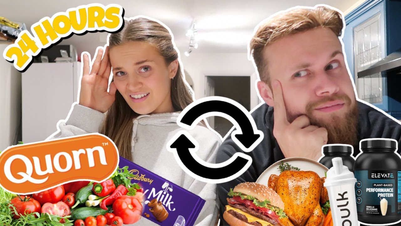 SWAPPING DIETS WITH MY BROTHER FOR 24 HOURS 😱