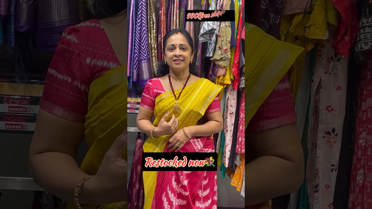 Available Now ✨ Stylish Semi Tussar Restocked on Demand! #manjuboutique_coimbatore #saree #