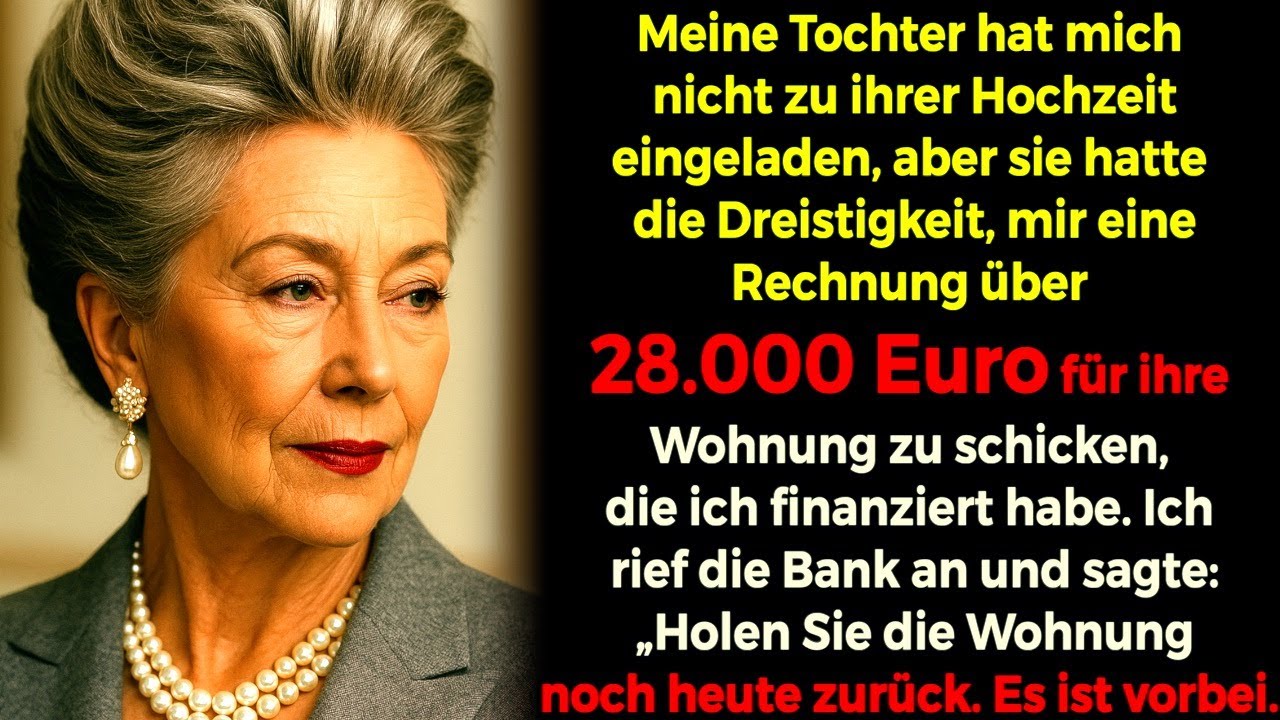 Meine Tochter Lud Mich Nicht Zur Hochzeit Ein, Doch Schickte Sie Mir Eine Rechnung Über 28 000 €