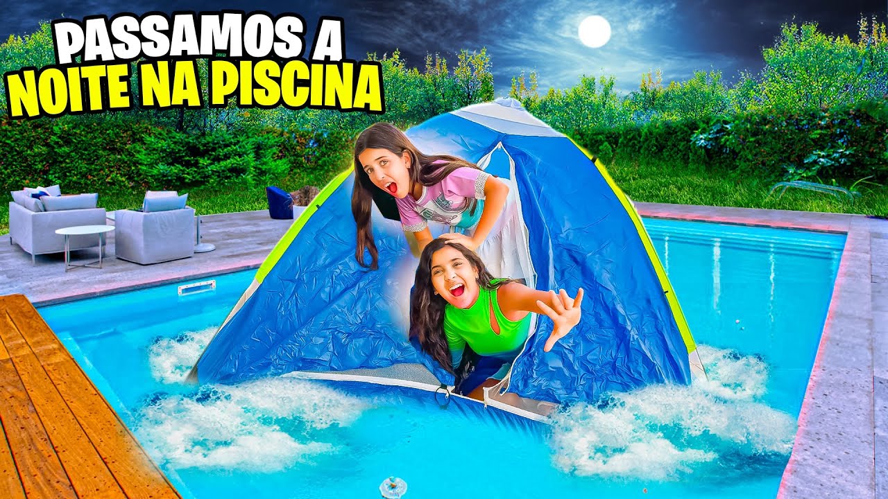 PASSAMOS A NOITE NA PISCINA E FICAMOS COM MUITO MEDO 😰