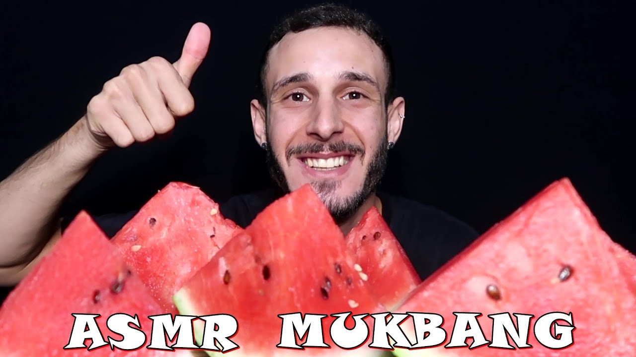 MELANCIA 🍉 ENORME - ASMR MUKBANG ( SONS DE MASTIGA&Ccedil;&Atilde;O ) 🎧
