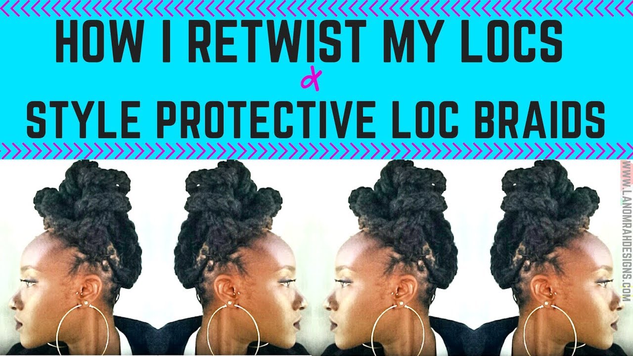 HOW I RETWIST MY LOCS & HOW TO STYLE PROTECTIVE LOC STYLE [Palm Roll Method]