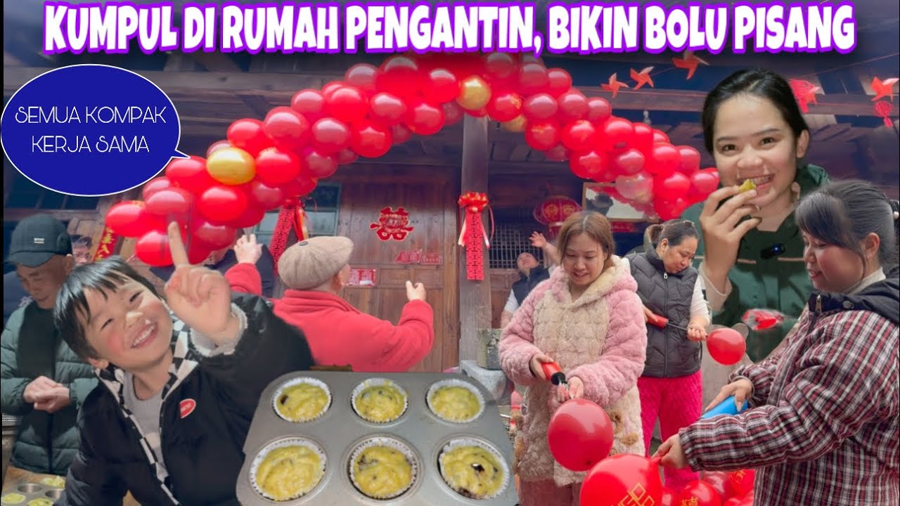 KELUARGA KUMPUL DI RUMAH CIUCIU TERTUA UNTUK PERSIAPKAN MASAKAN DAN HIASAN ACARA NIKHAN BESOK 