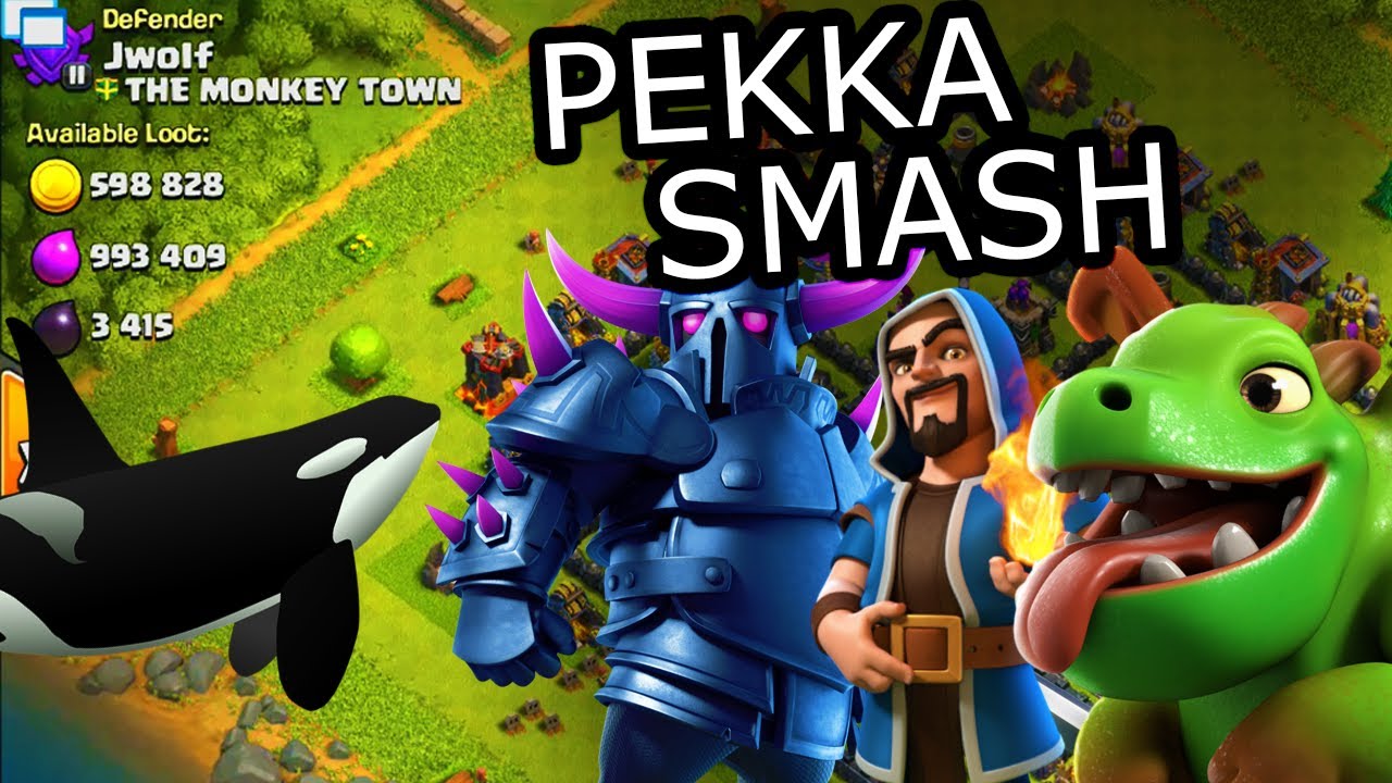 Clash of Clans - Th9 Farming Strategy - Pekka Smash!!! - #5