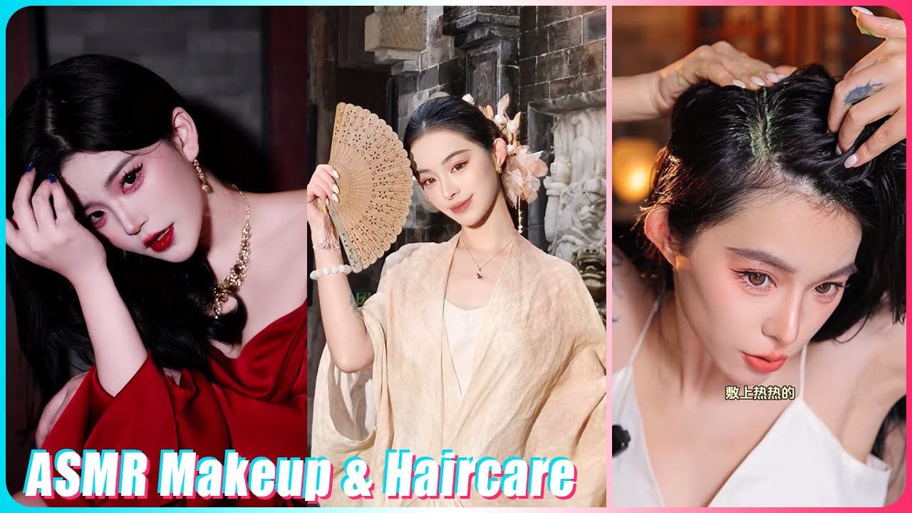 Mitsuisen☘️ASMR Makeup Tutorial & Haircare Routines✨Satisfying makeup asmr🍃Beauty Secrets🌿497
