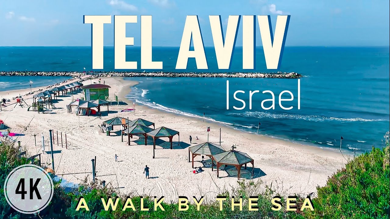 Relaxing Walk in Tel Aviv by the Sea, Purim, Israel. Прогулка вдоль моря,Тель-Авив, Израиль