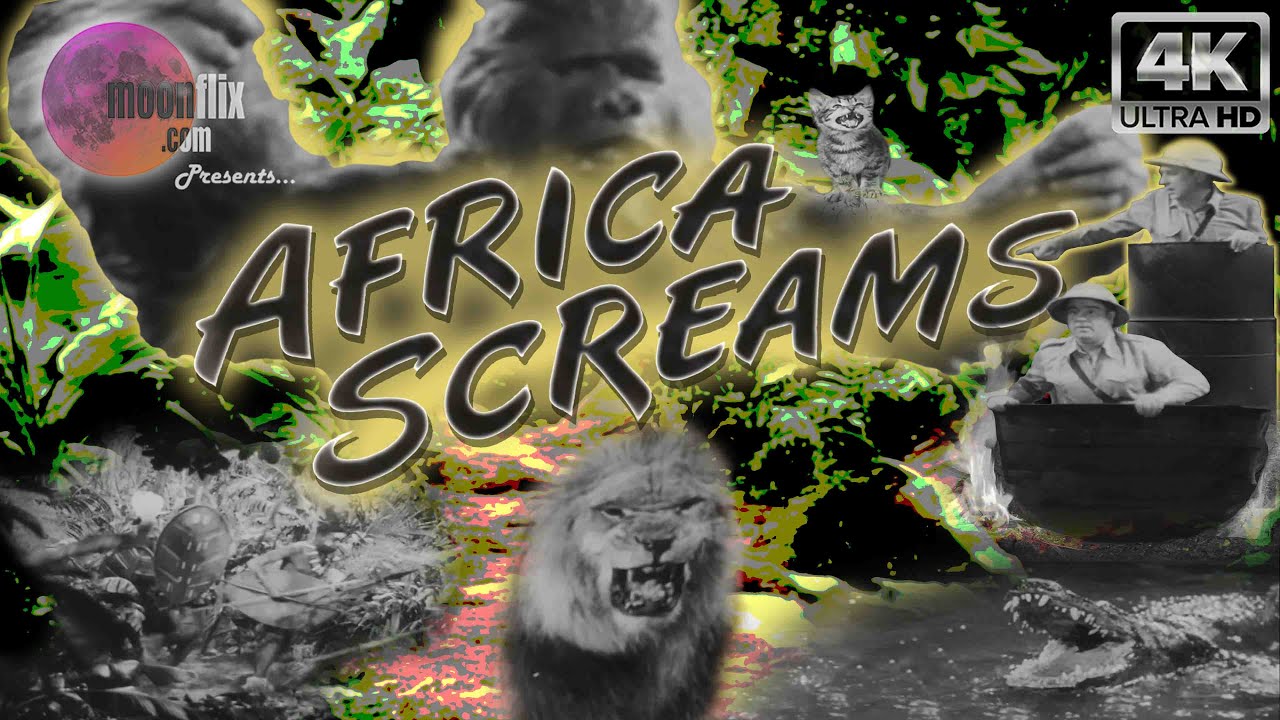 AFRICA SCREAMS (1943) | Black & White | 4K Ultra HD | Bud Abbott | Lou Castillo | Classic Comedy