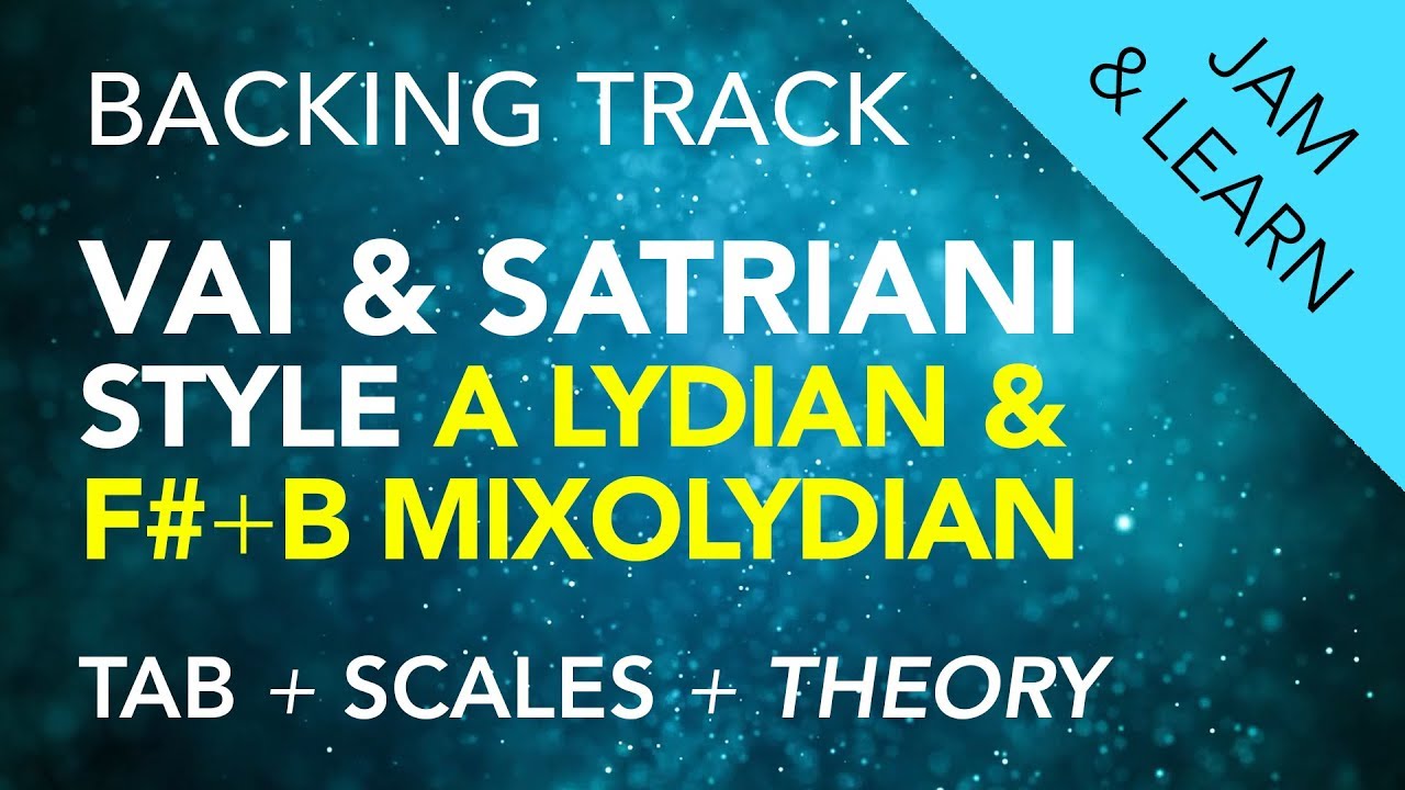 VAI & SATRIANI style Modulating Backing Track in F#/B Mixolydian & A Lydian