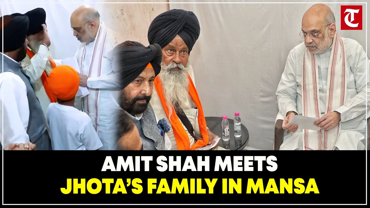 Amit Shah Visits Parvinder Singh Jhota&rsquo;s Family in Mansa as Kin Demand CBI Probe Into His Death