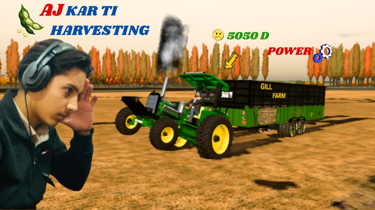 AJ Kar Ti Harvesting 🚜🔥 | 5050D Full Power Test 💪 | FS22 Punjabi Farming 