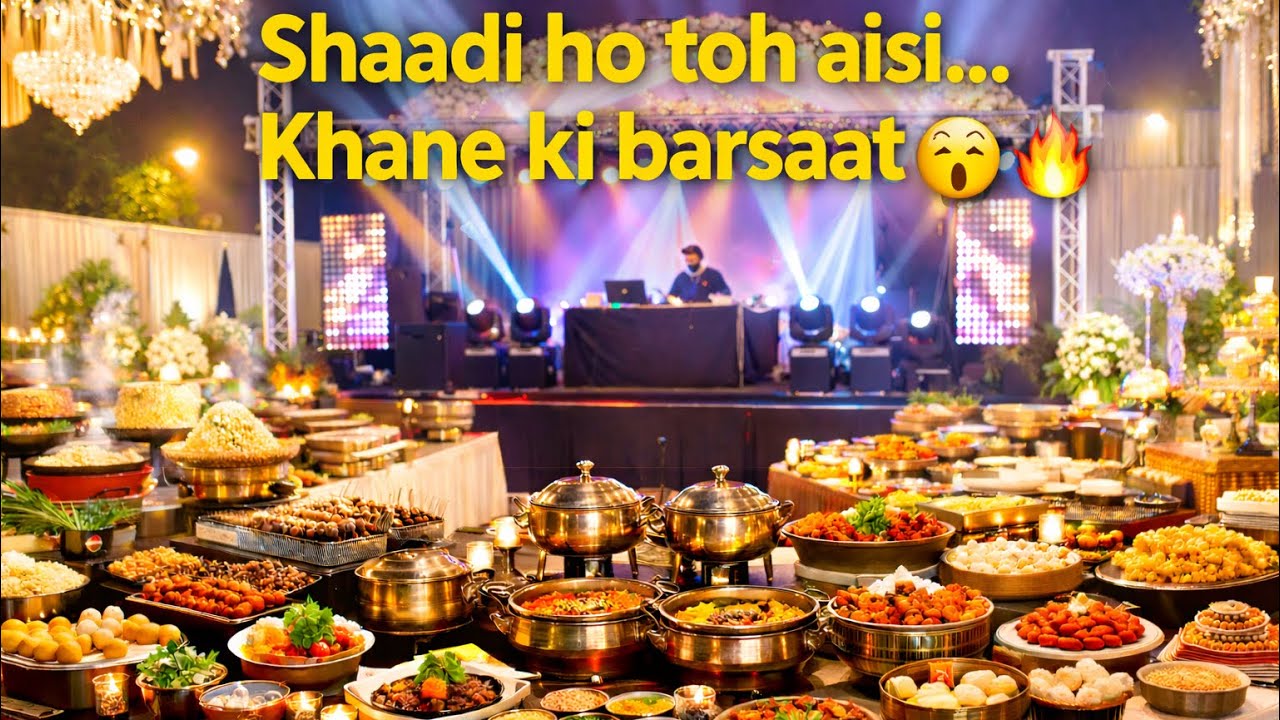 Shaadi Ka Khana 😋 | Indian Wedding Food Buffet | Shaadi Food Vlog