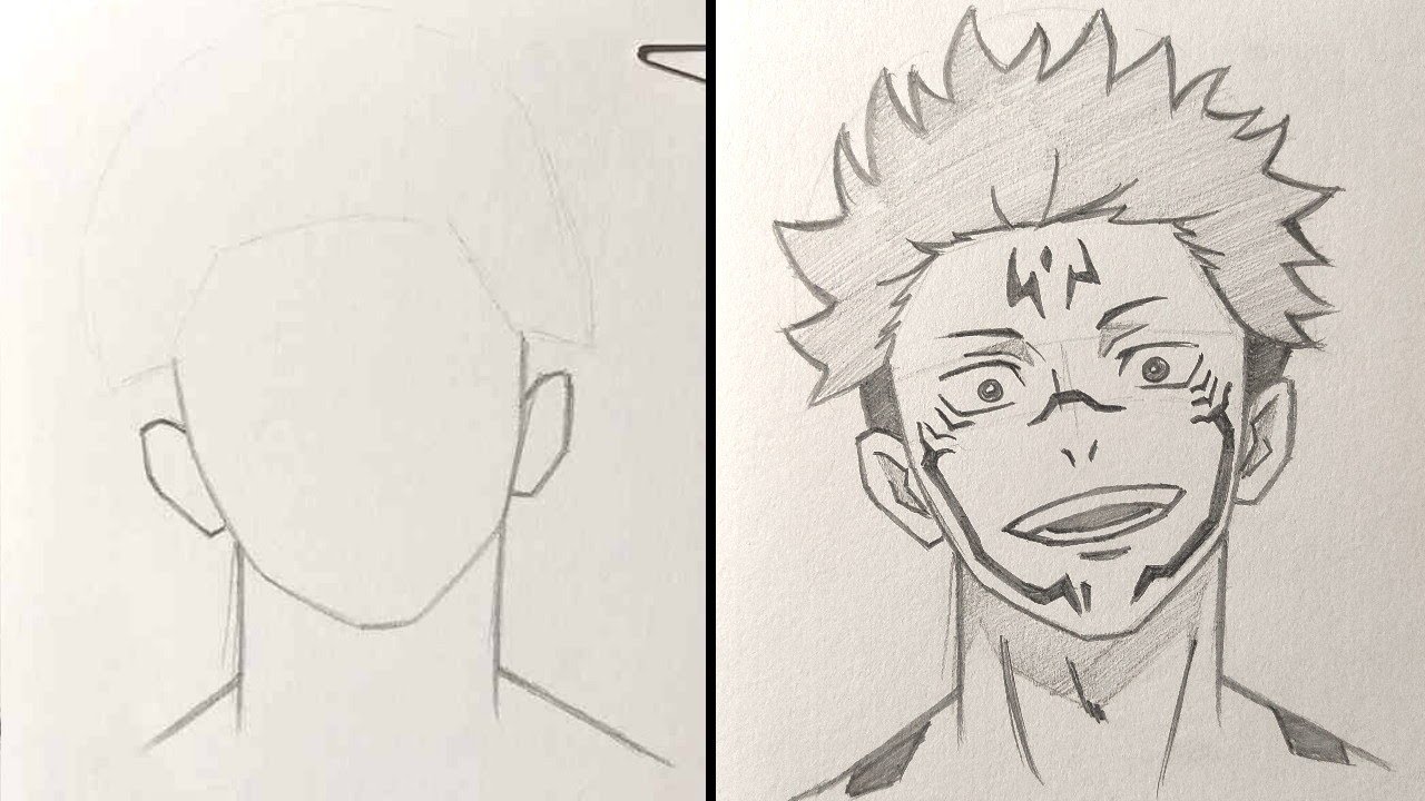 How to draw Sukuna step by step | easy drawing tutorial