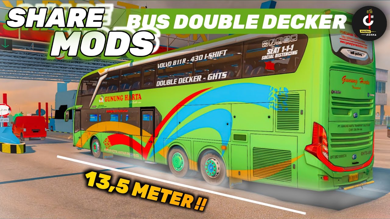 GEDE BANGET !! - 5 MODS BUSSID EDISI BUS DOUBLE DECKER TERBAIK