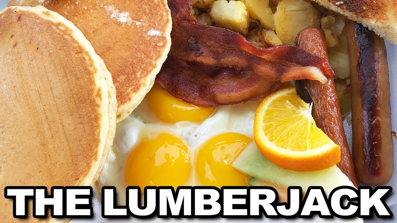 THE LUMBERJACK BREAKFAST 🥞🍳 at HOT STACKS | MUKBANG 먹방 | Storytime