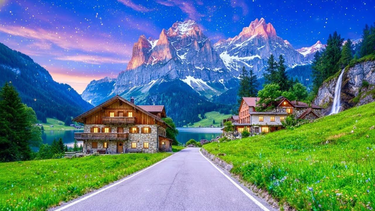 Swiss Vilage , Piano, Road, and Absolute Calm | Switzerland