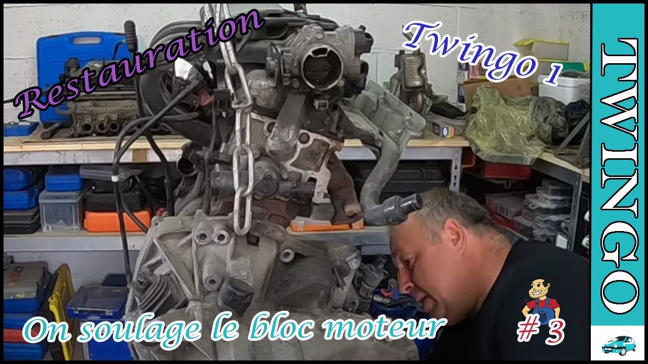 # 3 Restauration Twingo 1 spécial débutant 😉 ( on soulage le bloc moteur)