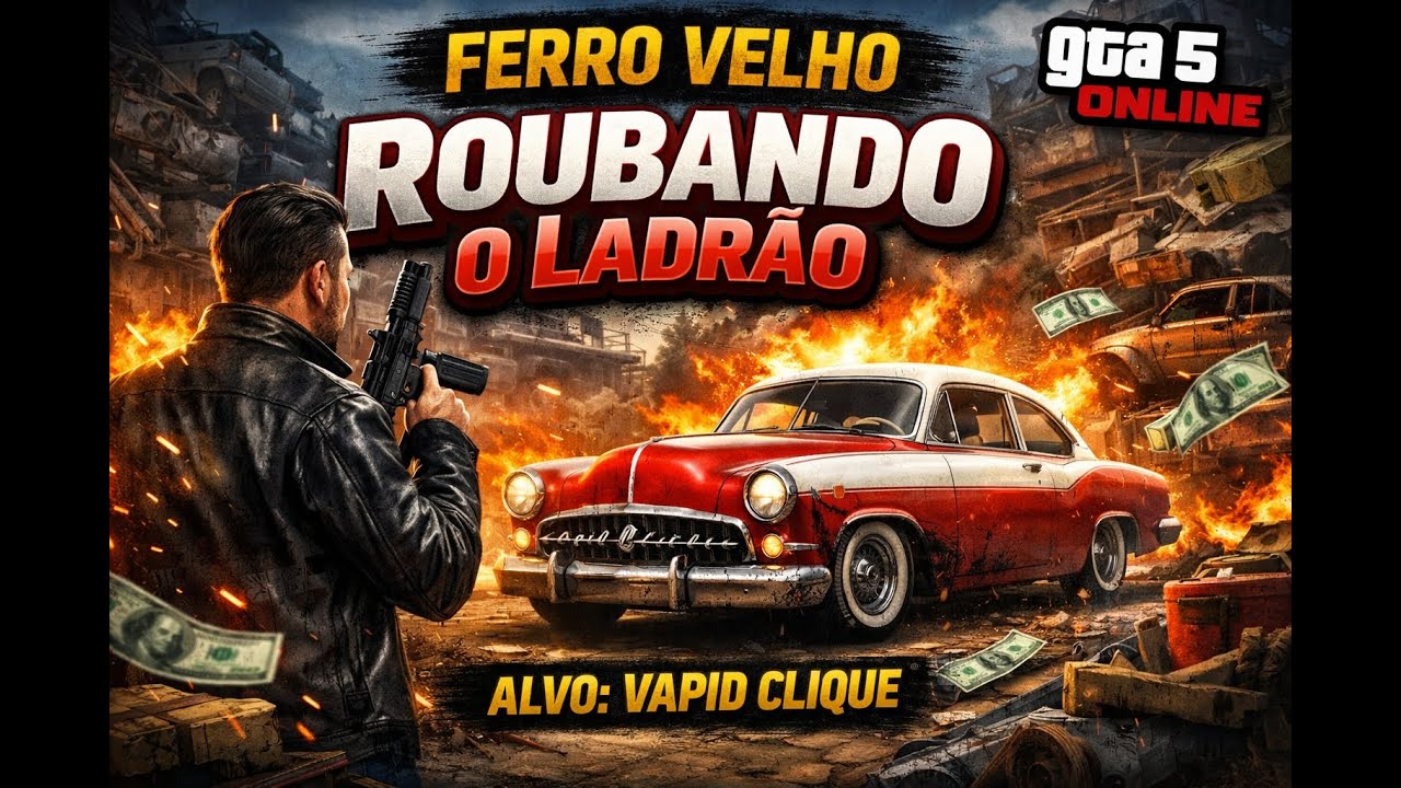 GTA 5 ONLINE - Ferro Velho | ROUBANDO O LADRÃO - Alvo: Vapid Clique