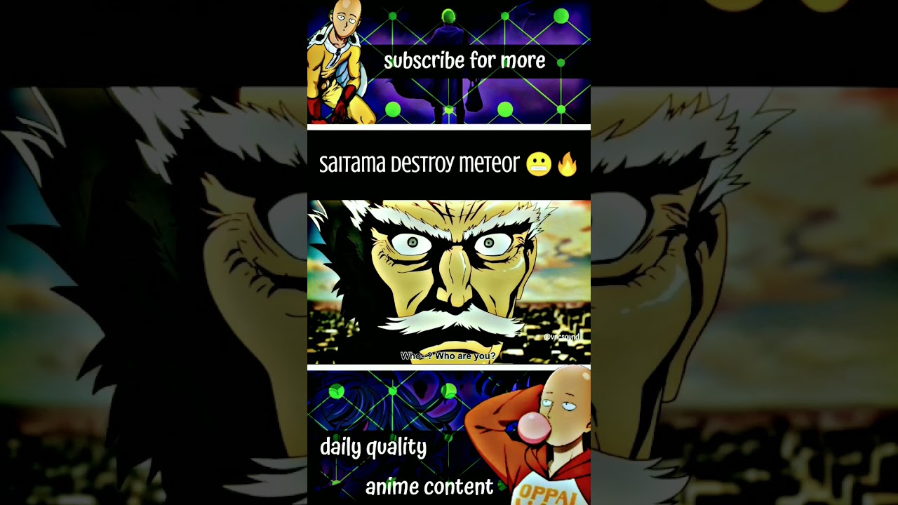 saitama destroy meteor 😬🔥#shorts #anime #onepunchman