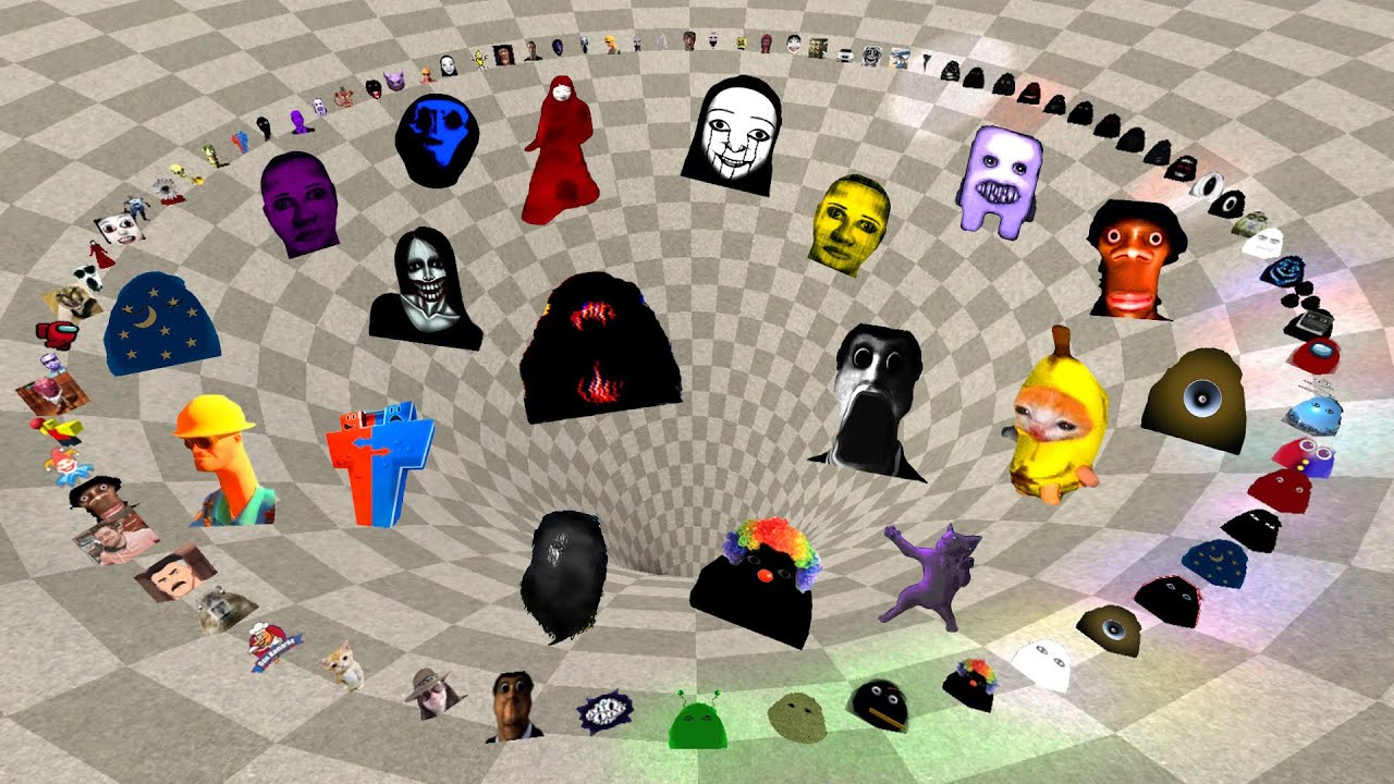 Nextbots Family, Angry Munci Nextbots FALL into a FUNNEL Chasing me in Garry's Mod