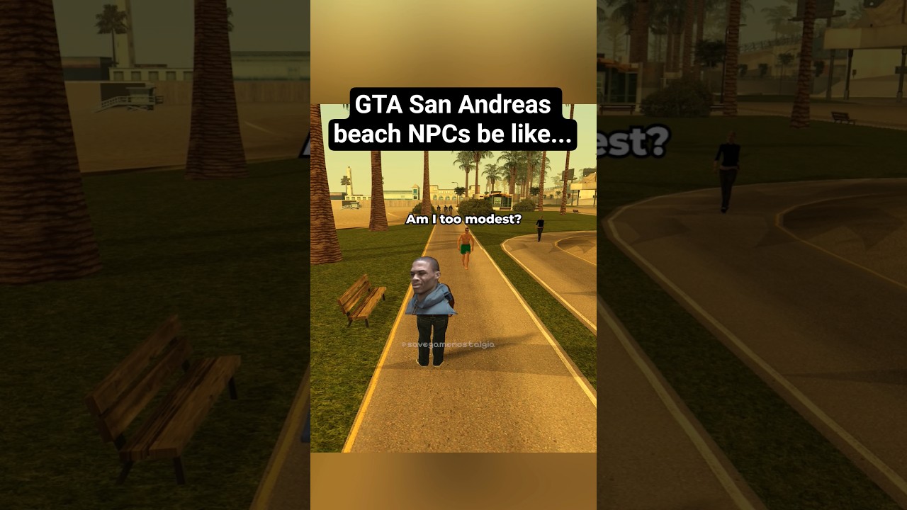 Funny GTA San Andreas beach NPC quotes 😭😂 #shorts