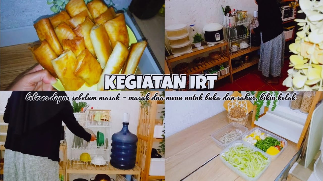 Rutinitas ibu rumah tangga saat Ramadhan | beberes dapur dulu sebelum masak - bikin kolak