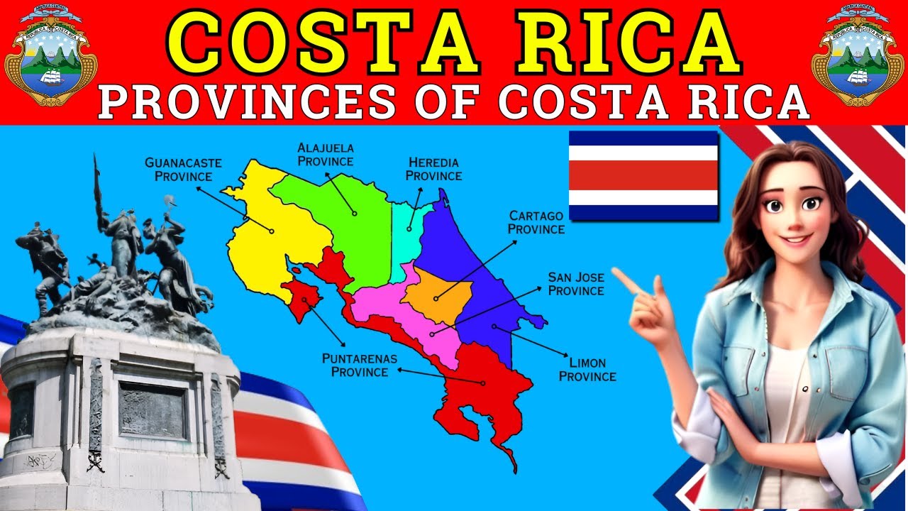 Costa Rica Map Explained 🇨🇷 | 7 Provinces of Costa Rica