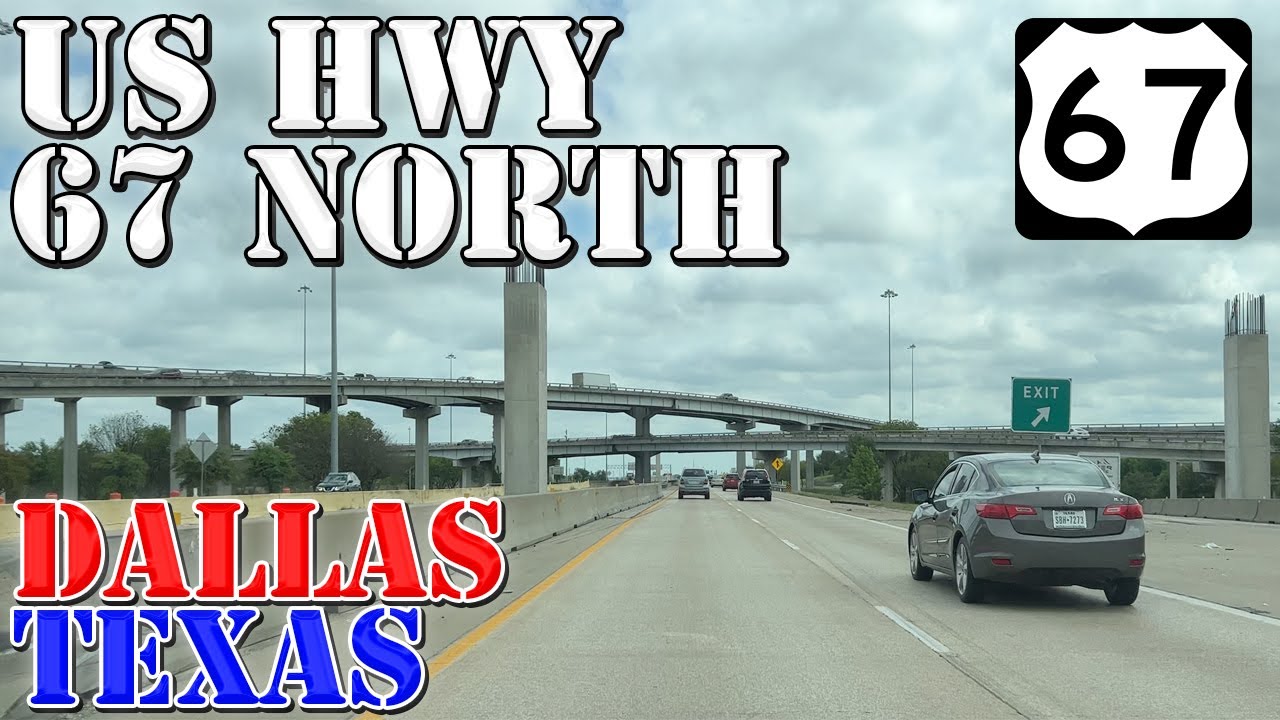 US 67 North Midlothian to Dallas - Texas - 4K Highway Drive
