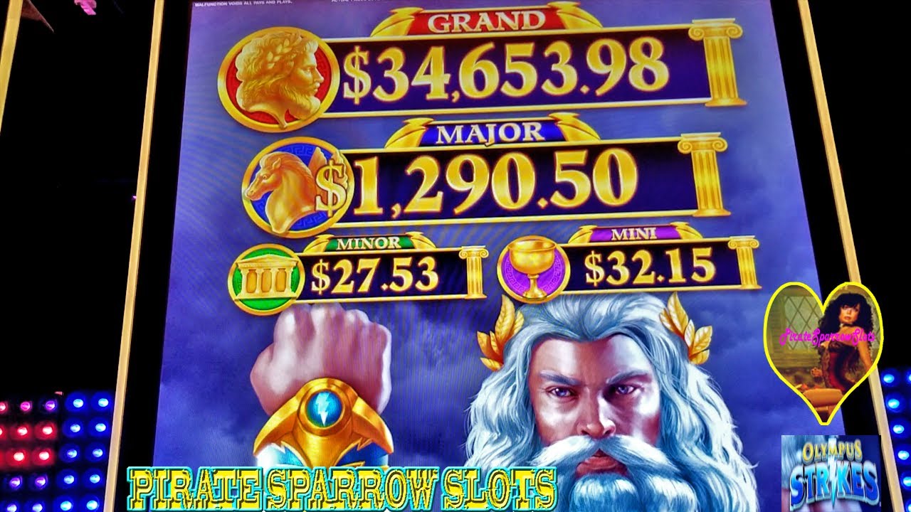 Olympus Strikes slot machine HUGE WIN! Max Bet Mini & Minor Jackpots! 🎰