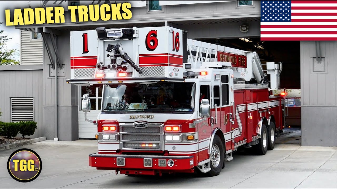 [Washington State] Redmond & Puget Sound Fire Dept. Ladders Responding!