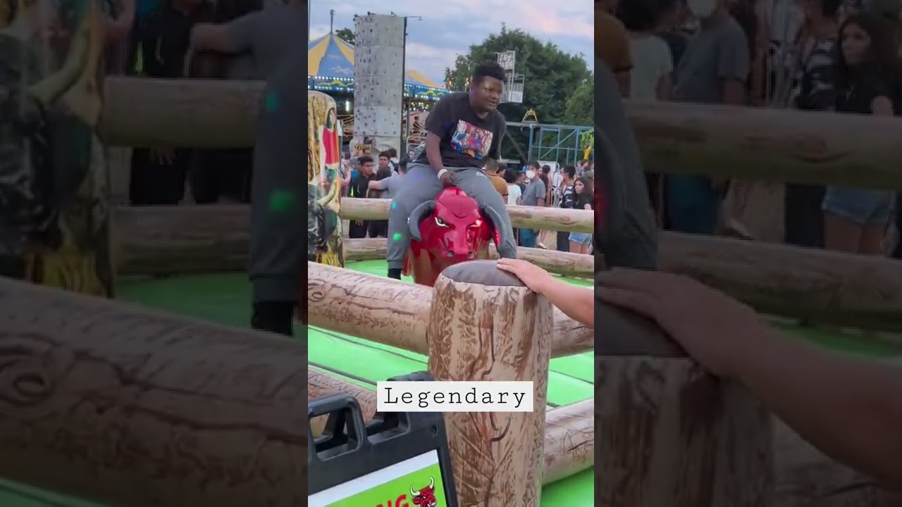 Mechanical bull riding #carnival #shorts