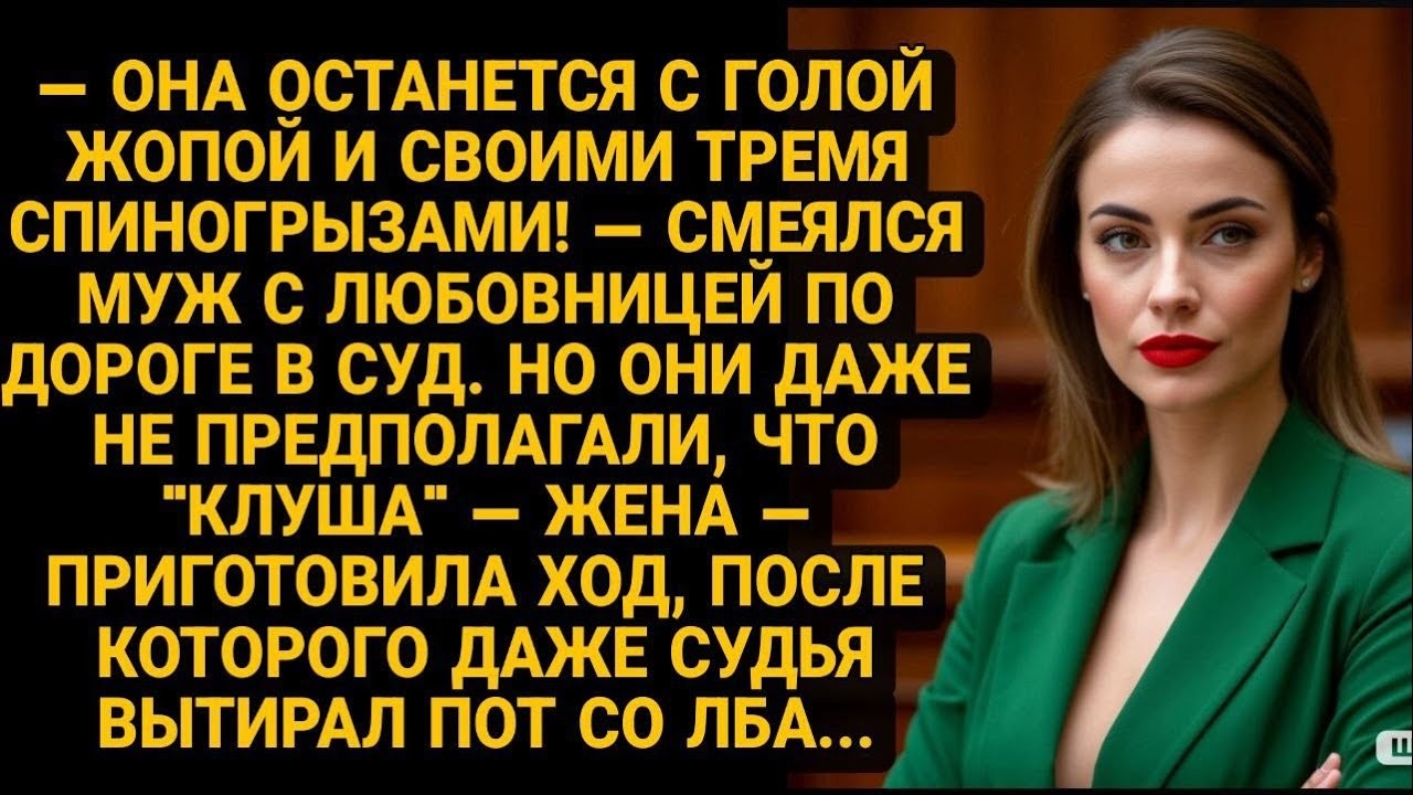 МУЖ СМЕЯЛСЯ С ЛЮБОВНИЦЕЙ В СУДЕ … НО «КЛУША» ЖЕНА ОБВЕЛА ИХ ВОКРУГ ПАЛЬЦА