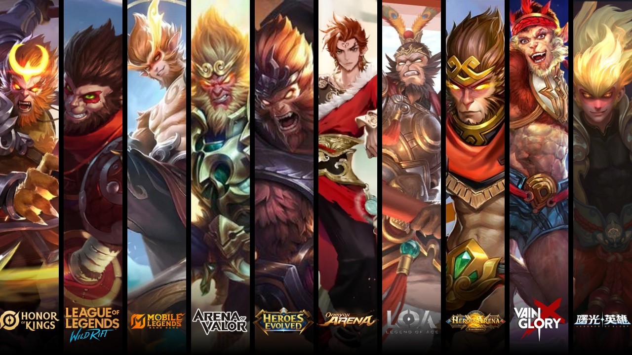 ALL SUN WUKONG ADAPTATIONS IN MOBA GAMES - MOBILE