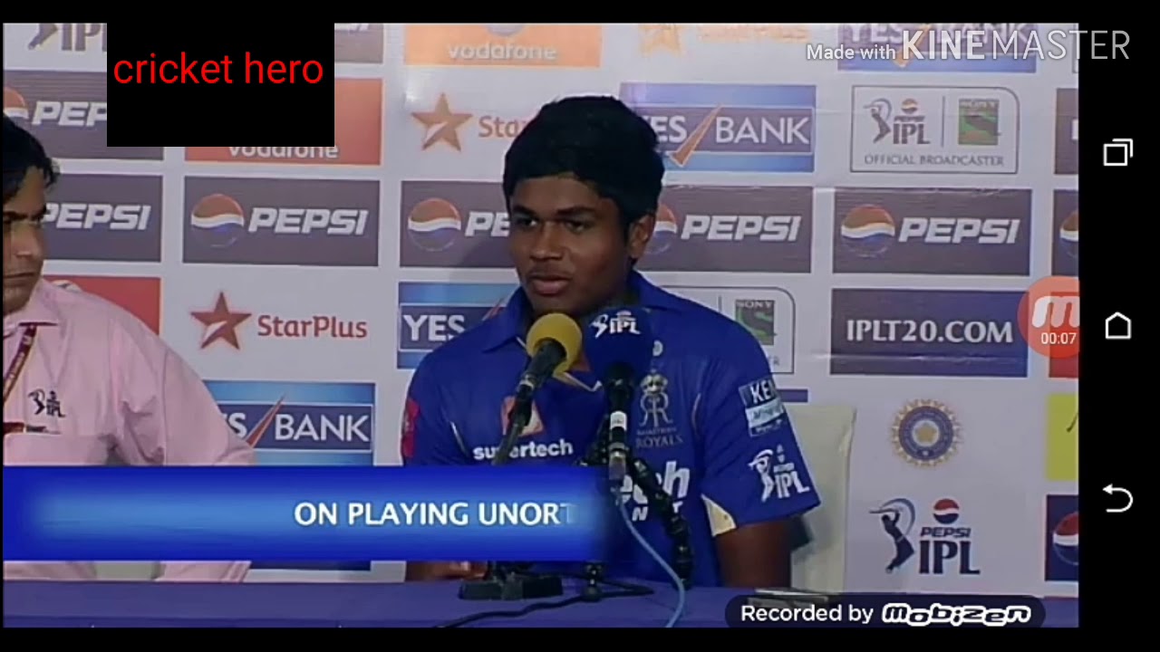 Sanju samson first press meet 2011 debue
