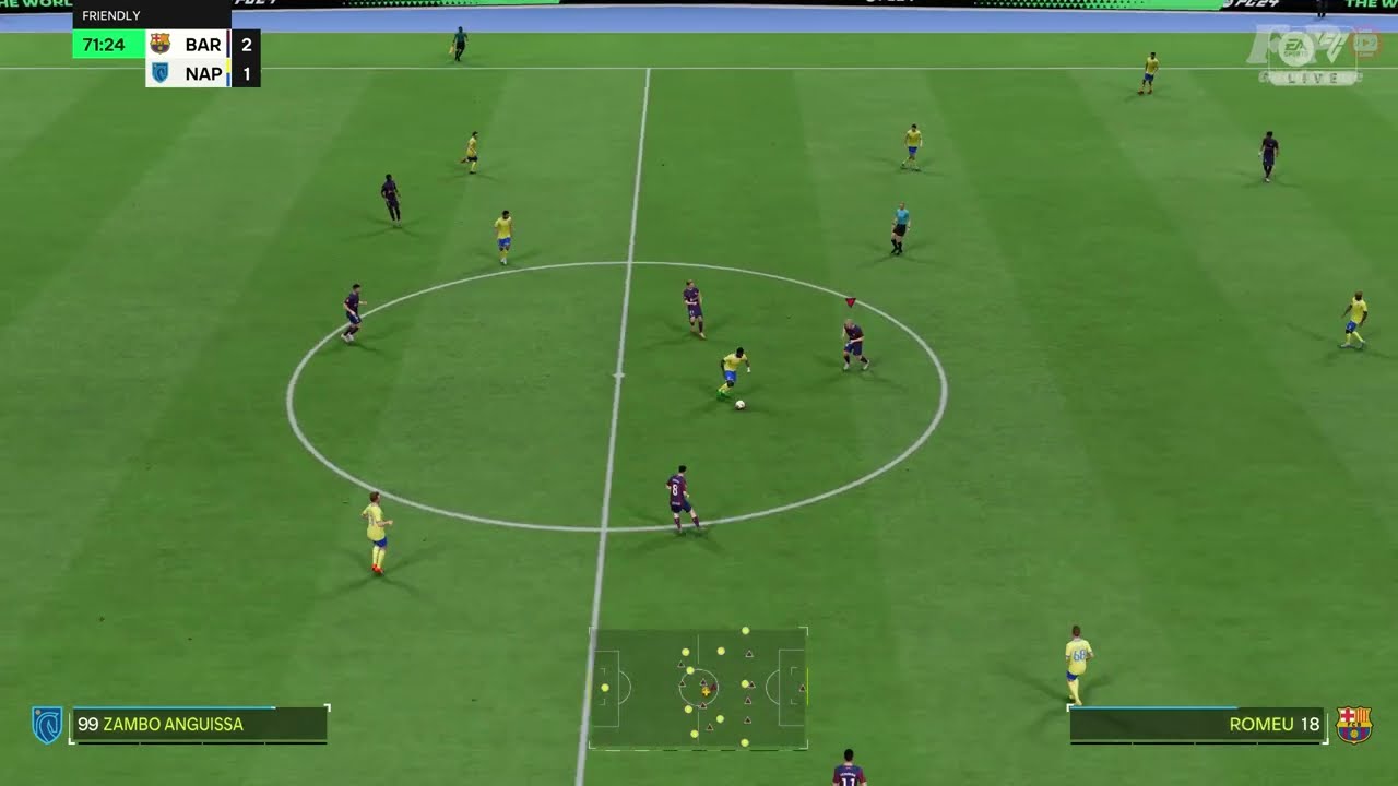EA FC24 Barcelona vs Napoli Old Gen  PS4 Pro Gameplay 4K 60FPS